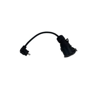 Adapteri schuko-CEE16A black kulmamalli