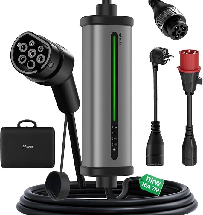GONEO latausjohto 11kW 7m type2 voimavirta/suko safe plug